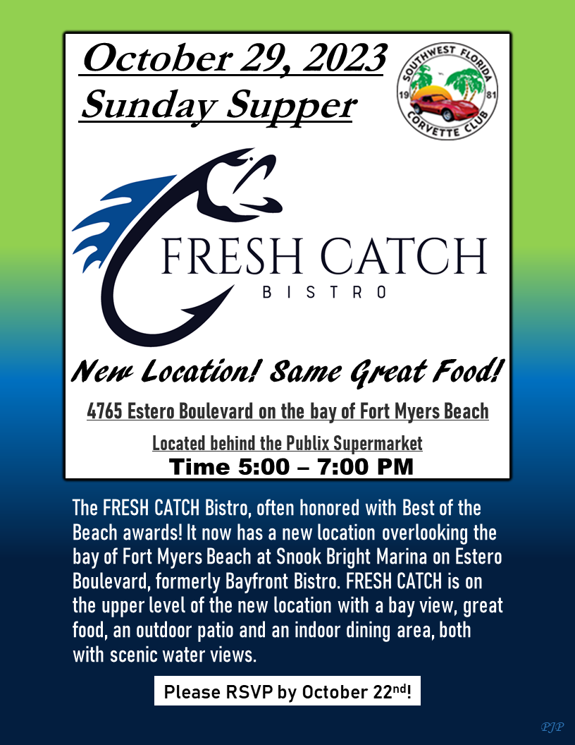 SWFLCC 2023 Sunday Supper FRESH CATCH BISTRO