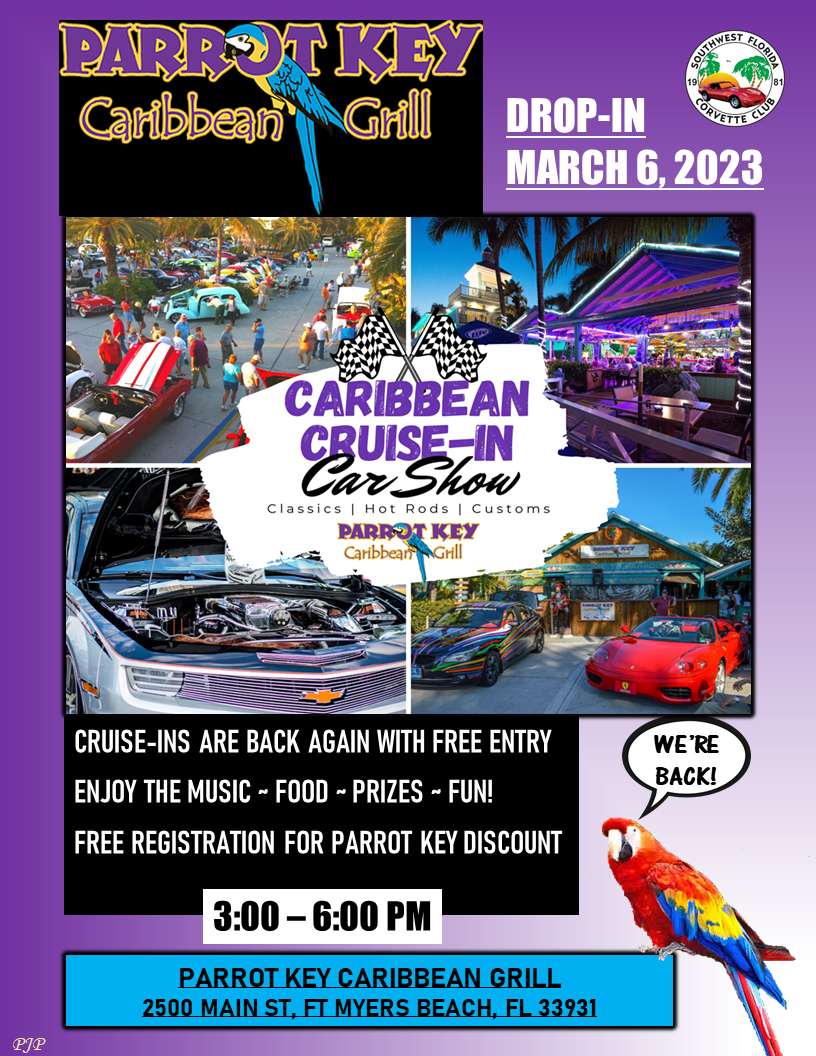 SWFLCC 2023 PARROT KEY CAR CRUISE IN 2